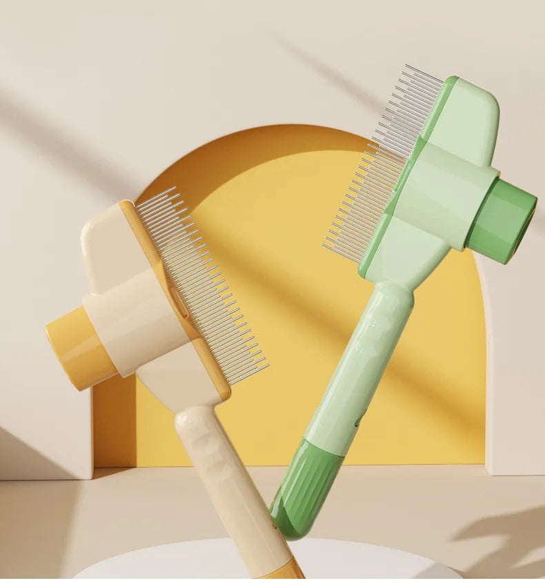 Xyntra pet grooming comb - Flea & hair remover with one-press release