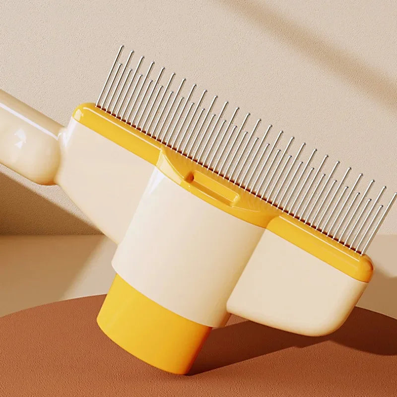 Xyntra pet grooming comb - Flea & hair remover with one-press release