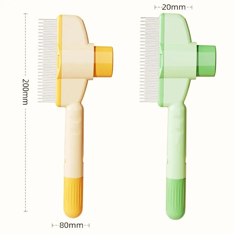 Xyntra pet grooming comb - Flea & hair remover with one-press release