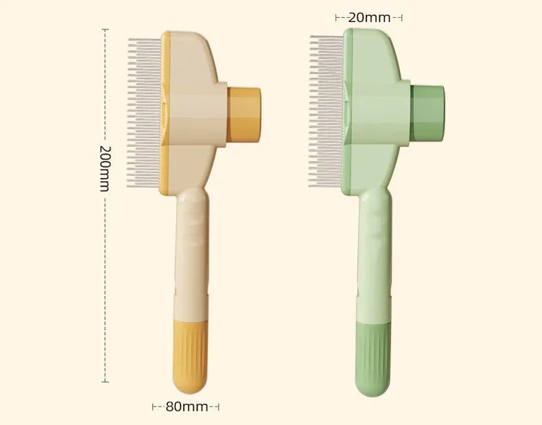 Xyntra pet grooming comb - Flea & hair remover with one-press release