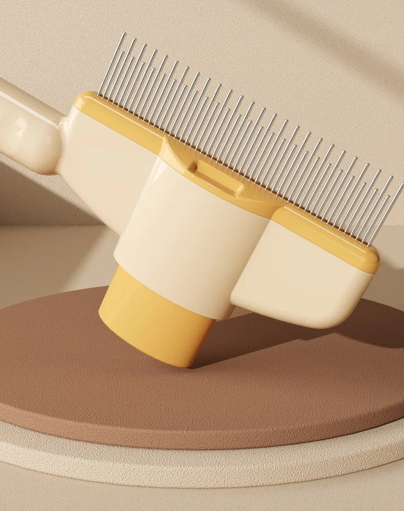 Xyntra pet grooming comb - Flea & hair remover with one-press release