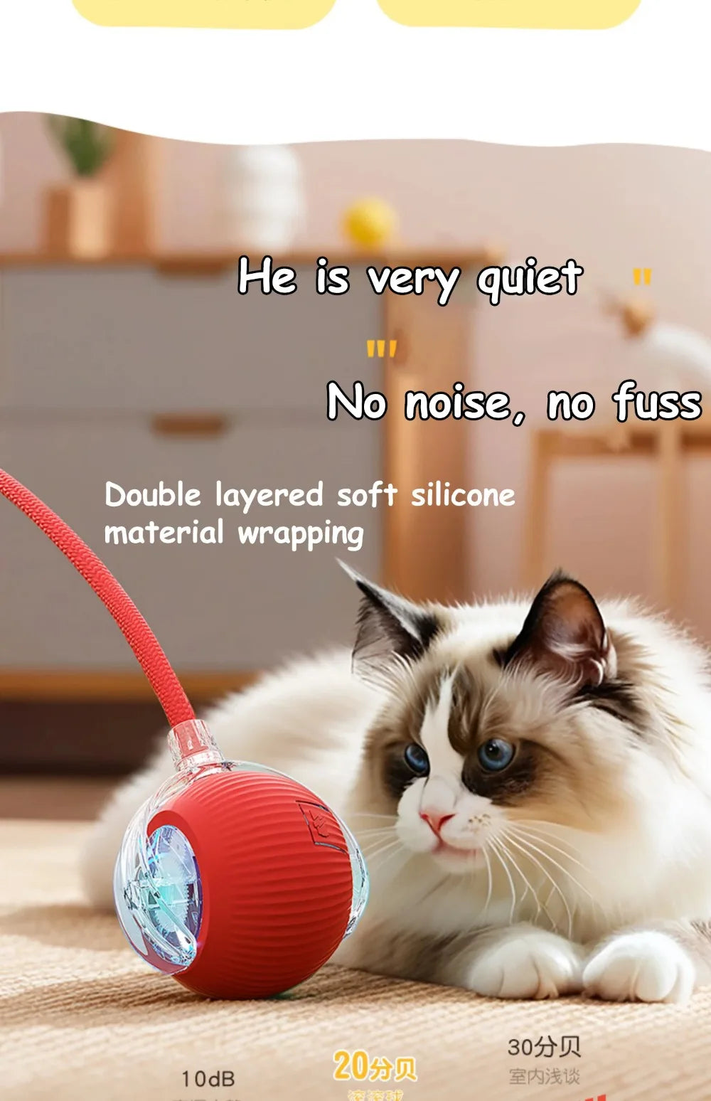 Cat Interactive and automatic ball toy