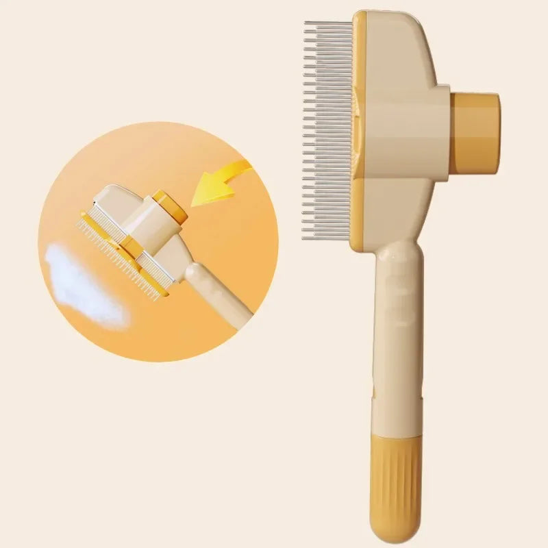 Xyntra pet grooming comb - Flea & hair remover with one-press release