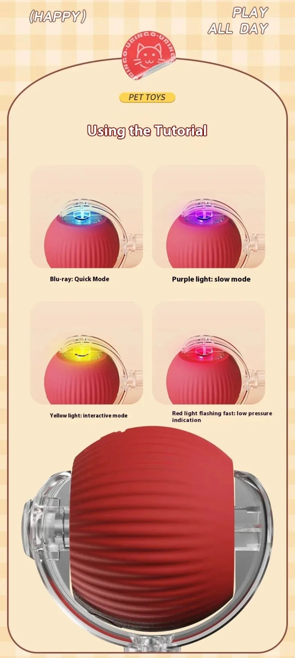 Cat Interactive and automatic ball toy